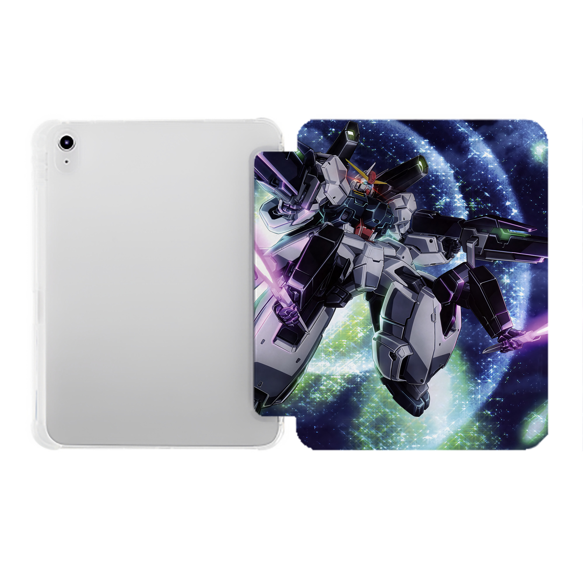 （画像用） 機動戦士ガンダム Mobile Suit Gundam IPad ケース ペン収納付き 三つ折りスタンド PUレザー×シリコン 対応機種9.5/10.5/10.9インチ